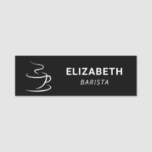 Café-Logo Schwarz Namensschild