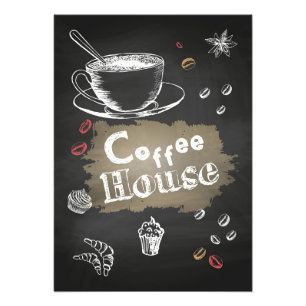 Café Lover Kaffeehaus Blackboard Fotodruck