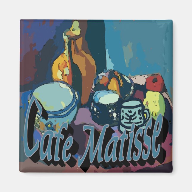 Cafe Matisse Poster Kaffeehaus Magnet (Vorne)