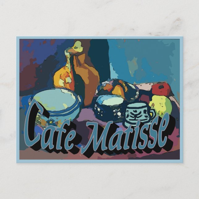 Cafe Matisse Poster Postkarte (Vorderseite)