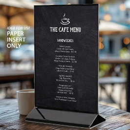 Cafe Menu QR Code Bestellung schwarzen Papiereinfü
