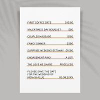 Café Menü Spaß Einzigartig Save the Date Einladung