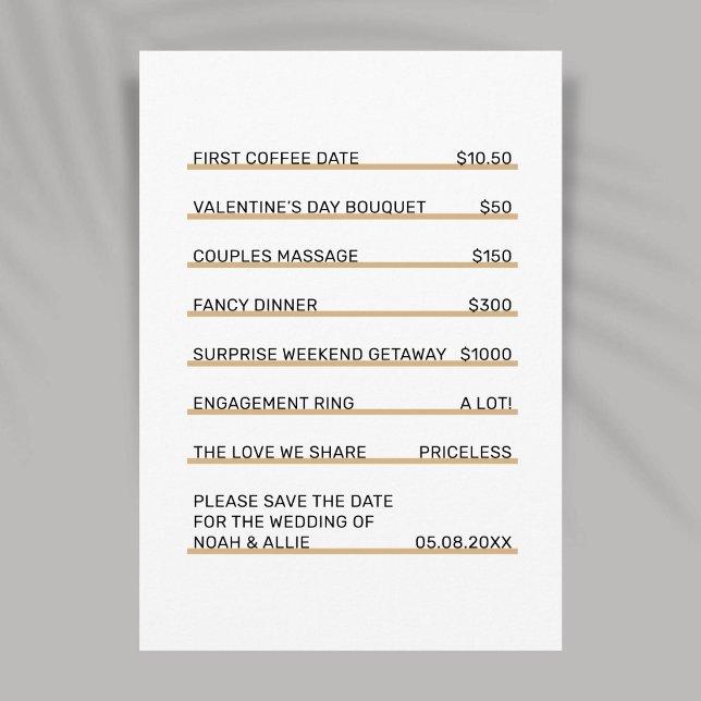 Café Menü Spaß Einzigartig Save the Date Einladung (Von Creator hochgeladen)