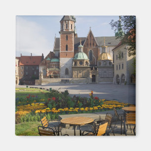 Café mit Blick auf die Wawel-Kathedrale, Wawel-Hüg Magnet
