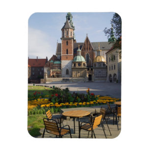Café mit Blick auf die Wawel-Kathedrale, Wawel-Hüg Magnet