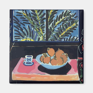 Café mit Orangen und Kaffee Magnet