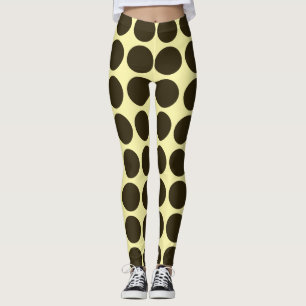 Café Mocha Cream Neutrale Punkte Leggings