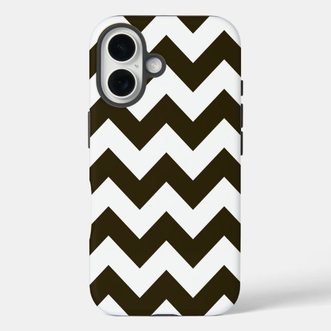 Café Mocha Neutral Chevrons Case-Mate iPhone Hülle (Rückseite)