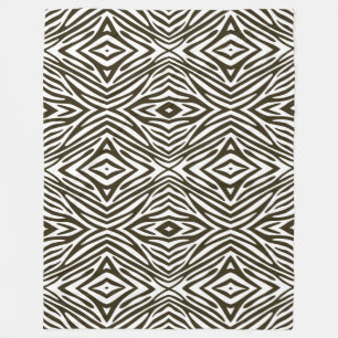 Café Mocha Neutral Zebra Fleecedecke