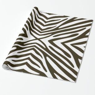 Café Mocha Neutral Zebra Geschenkpapier