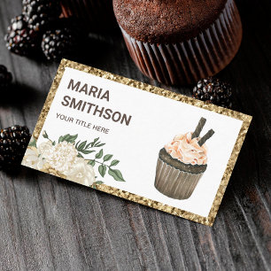 Cafe Mocha Schokoladen Cupcake Gebäck Konditor Bäc Visitenkarte