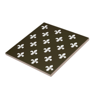 Café Mokka Neutral Fleur de Lys Fliese