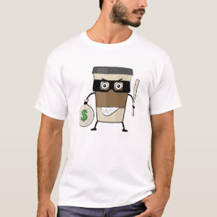 Cafe Mug Bandit - Lustige Charakterillustration  T-Shirt