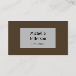 Café Noir Silver Gray Colors Trendy Business Card Visitenkarte