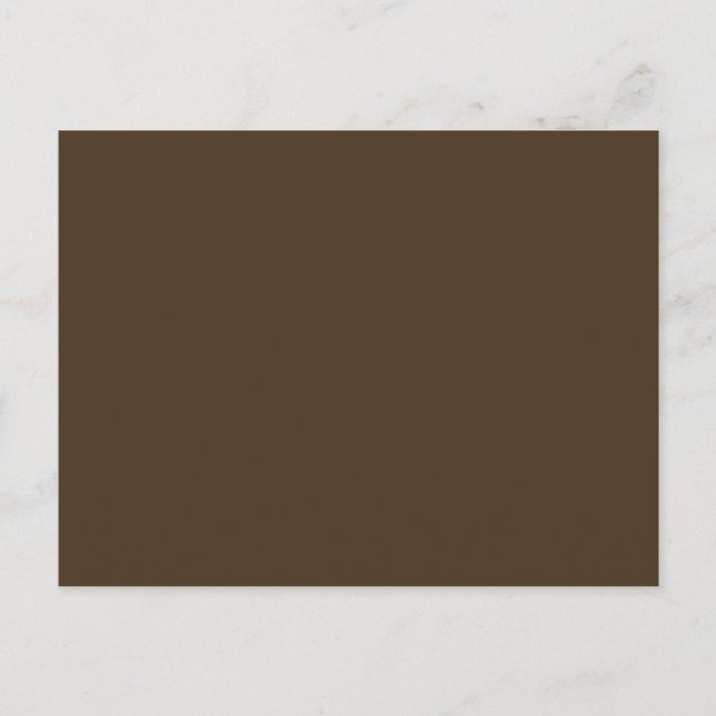 Café Noir Solid Color Postkarte (Vorderseite)