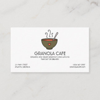 Café-oder Restaurant-Suppenschüssel-Visitenkarte Visitenkarte