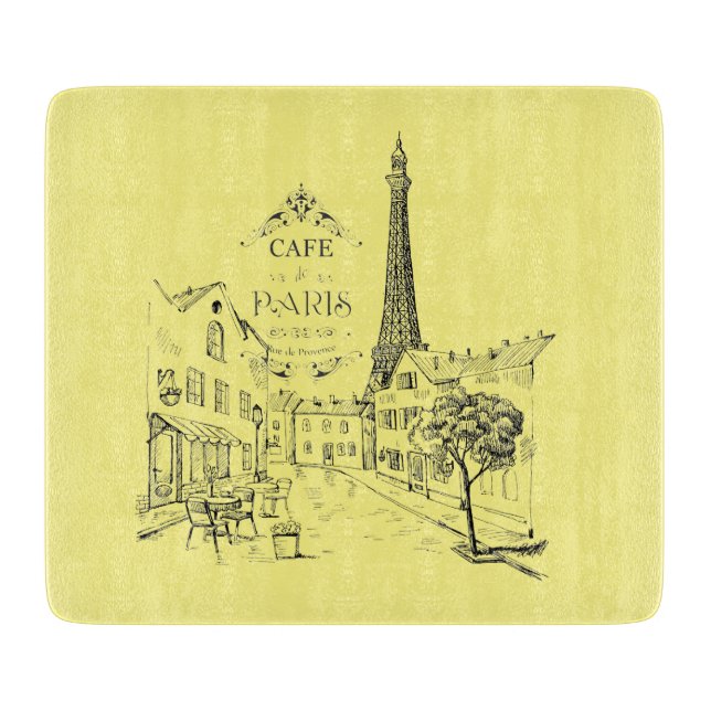 Café Paris Cutting Board Schneidebrett (Vorderseite)
