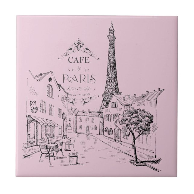 Cafe Paris Fliese (Vorderseite)