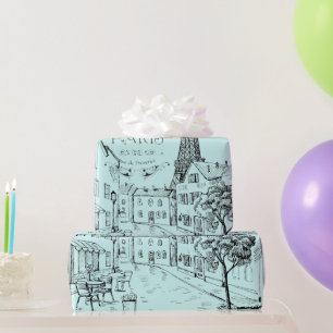 Cafe Paris Geschenkpapier
