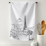 Café Paris Geschirrtuch<br><div class="desc">Café Paris Thema</div>