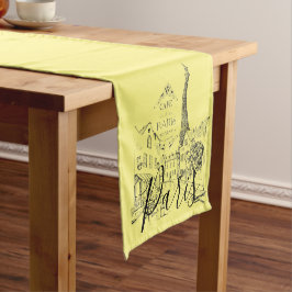 Café Paris Kurz Table Runner Kurzer Tischläufer
