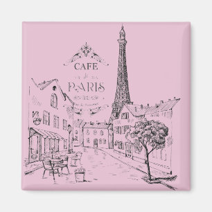 Cafe Paris Magnetikkarte Magnet