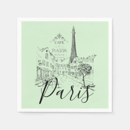 Café Paris Napkins Serviette