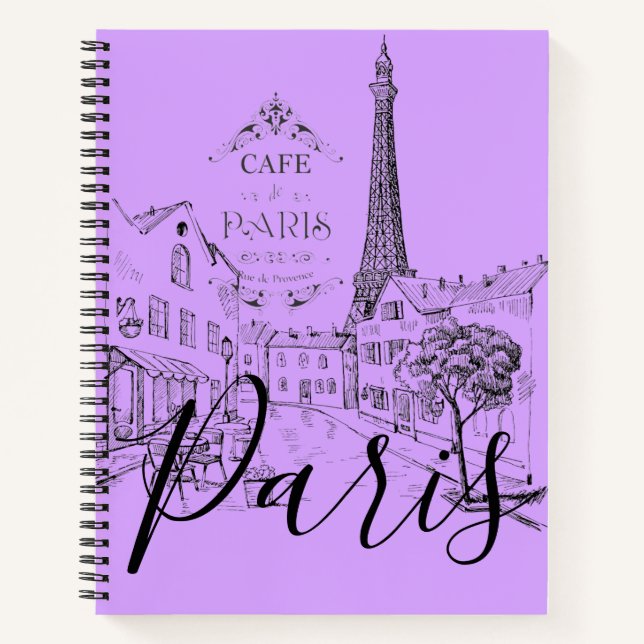 Café Paris Notebook Notizbuch (Vorderseite)