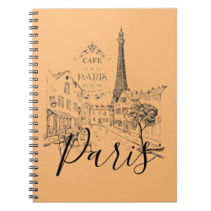 Cafe Paris Notizbuch Notizblock