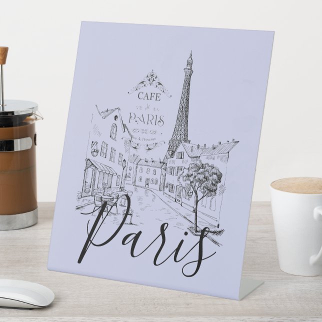 Café Paris Pedestal Sign Sockelschild (In Situ)