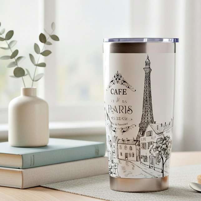 Café Paris personalisiert Thermobecher (Von Creator hochgeladen)