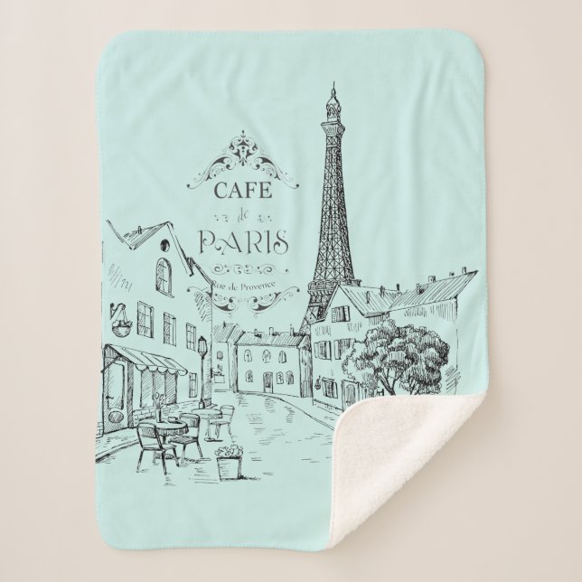 Café Paris Sherpa Blanket Sherpadecke (Vorderseite)