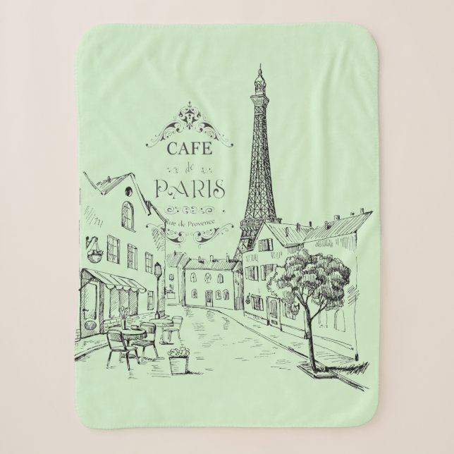 Café Paris Sherpa Blanket Sherpadecke (Vorderseite)