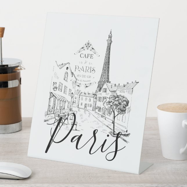 Café Paris Sockelschild (In Situ)