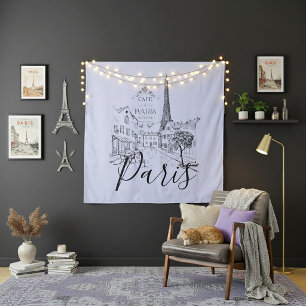 Cafe Paris Tapestry Wandteppich