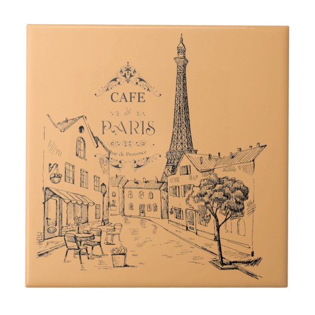 Café Paris Tile Fliese (Vorderseite)
