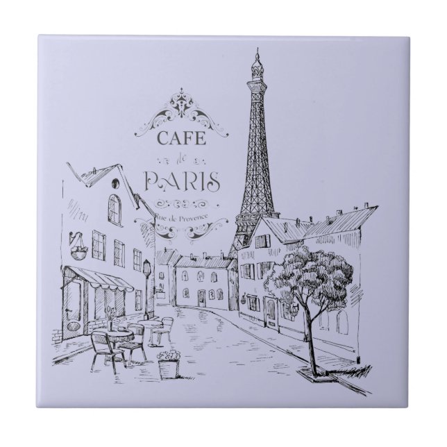 Café Paris Tile Fliese (Vorderseite)