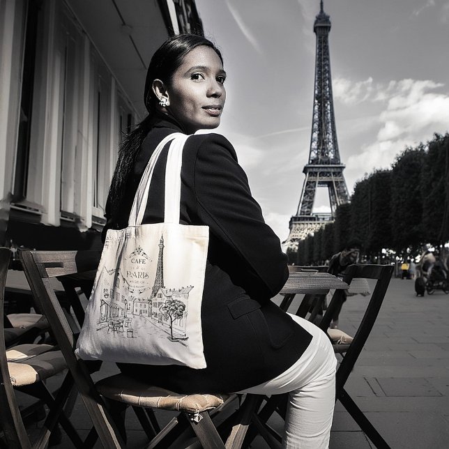 Café Paris Tote Bag Tragetasche (Von Creator hochgeladen)