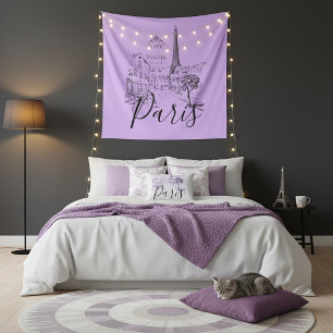 Cafe Paris Wandteppich