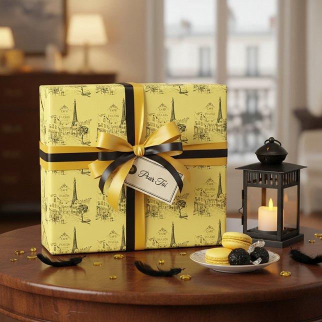 Café Paris Wrapping Paper Geschenkpapier (Von Creator hochgeladen)