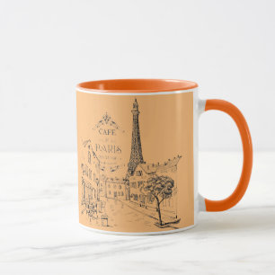 Cafe Paris Zweifarben-Kaffeetasse Tasse