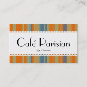 Café Parisian (geschweift) - 03 Gold Card Visitenkarte