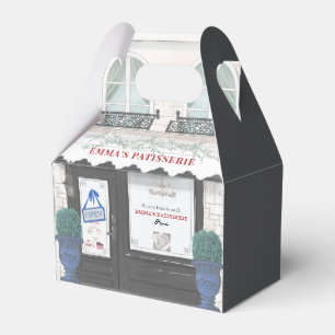 Café Patisserie Black Favor Box Geschenkschachtel