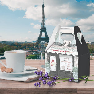 Café Patisserie Black Favor Box Geschenkschachtel