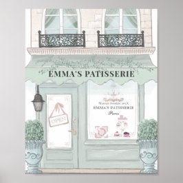 Café Patisserie Grüne Kulisse Poster