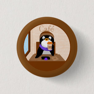 Cafe Penguin Button