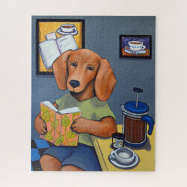 Café-Puzzle einer Dackel Puzzle