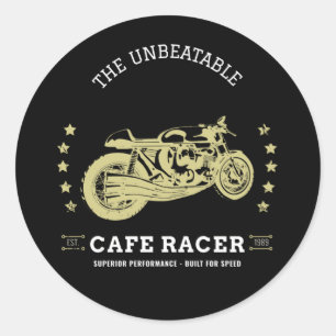 Cafe Racer - Ausgabe 1989 Edit Runder Aufkleber