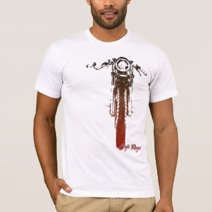 Cafe Racer Frontalansicht Rotes Vintage-Design-Mot T-Shirt