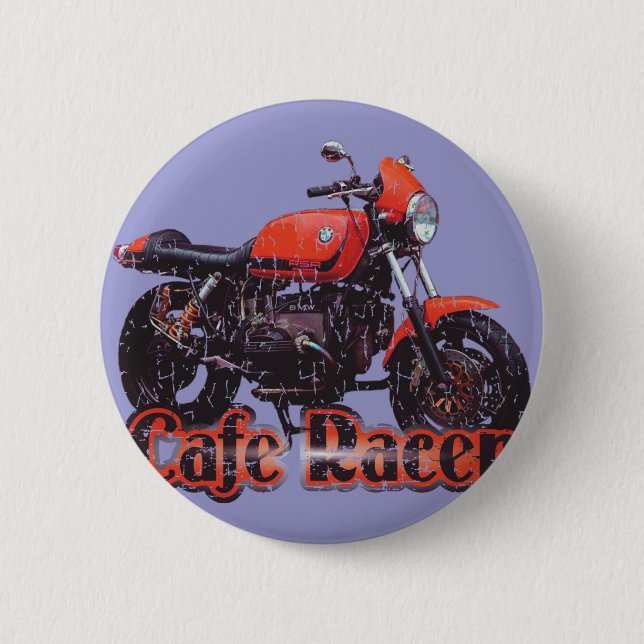 Cafe Racer Motorrad Button (Vorderseite)